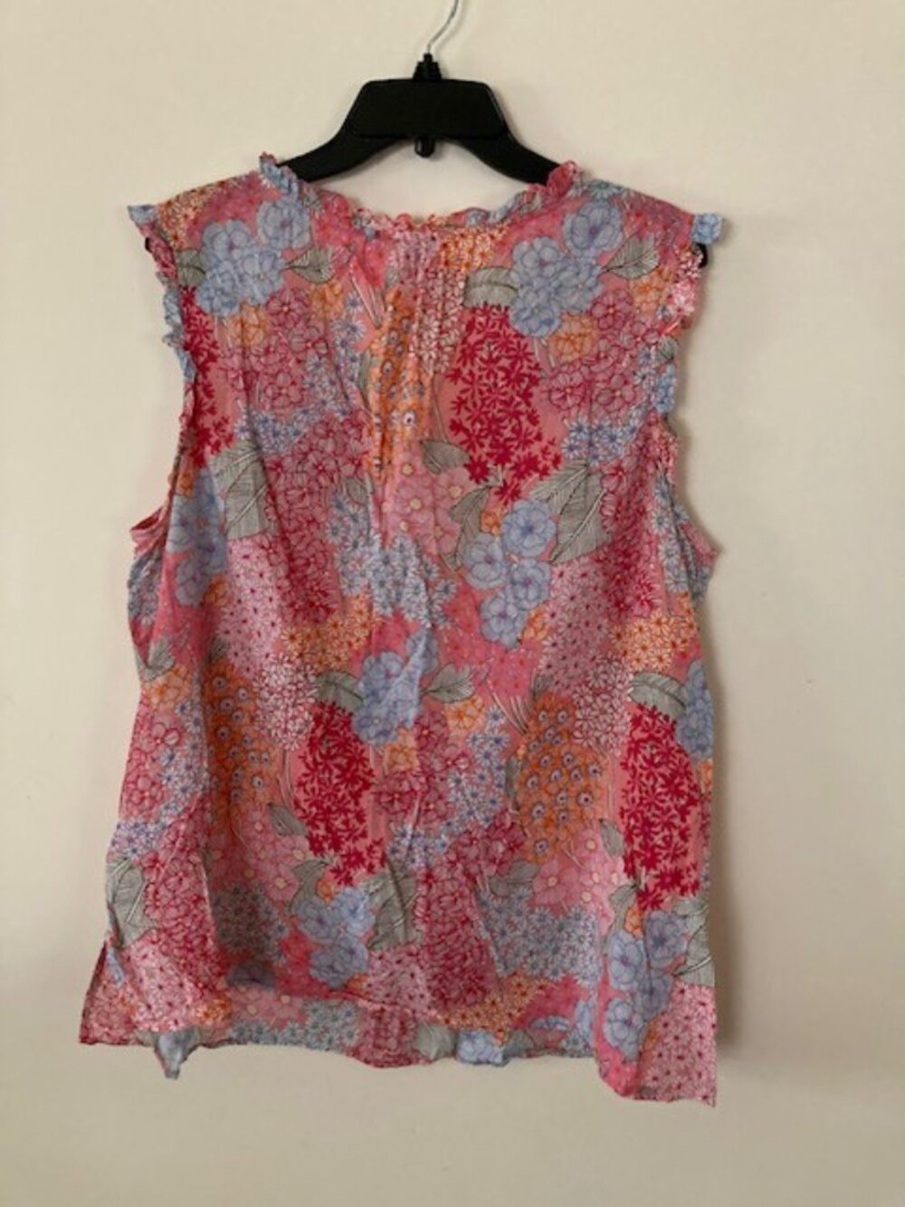 Talbots Very Lightweight Cotton Sleeveless Pink Patterned Top Size 2X - Picture 6 of 7